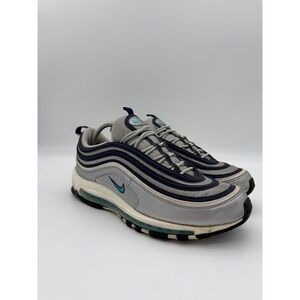 Nike Air Max 97 Mens 11.5 Metallic Silver Midnight Navy DM0028-001 Running Shoes